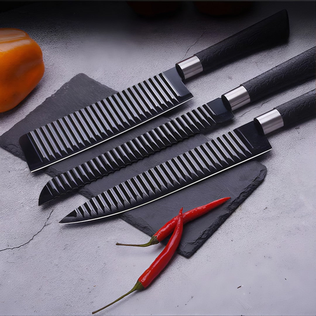 KIT 6 Peças para Churrasco Premium em Aço Inoxidável